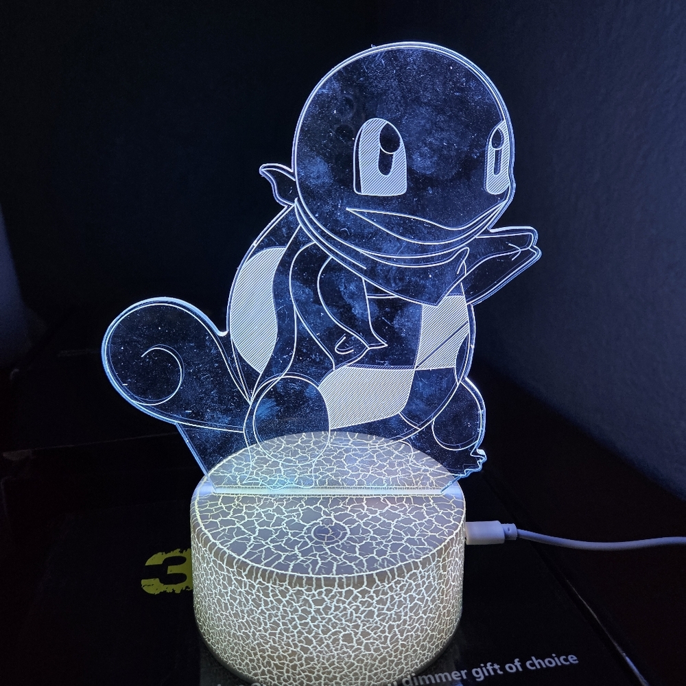 3D Illusion LED Night Light - Red - Picture 3 of 13